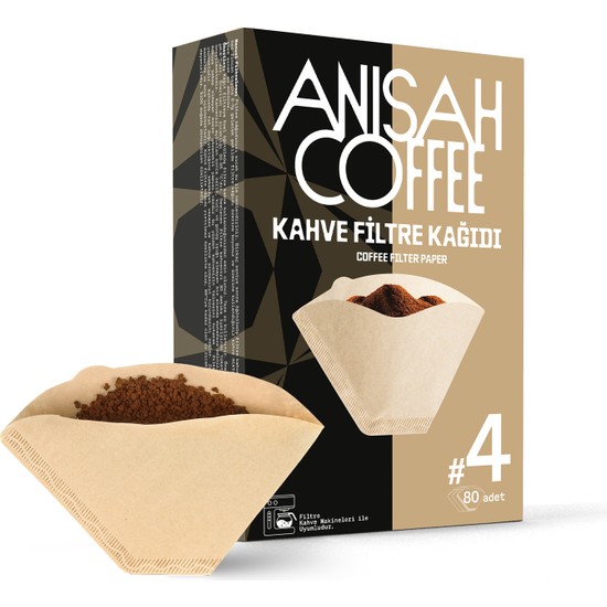 Anisah Coffee Filtre Kahve Kağıdı | 80'li | Kokusuz | Kimyasalsız | Doğa Dostu | Yırtılmaz