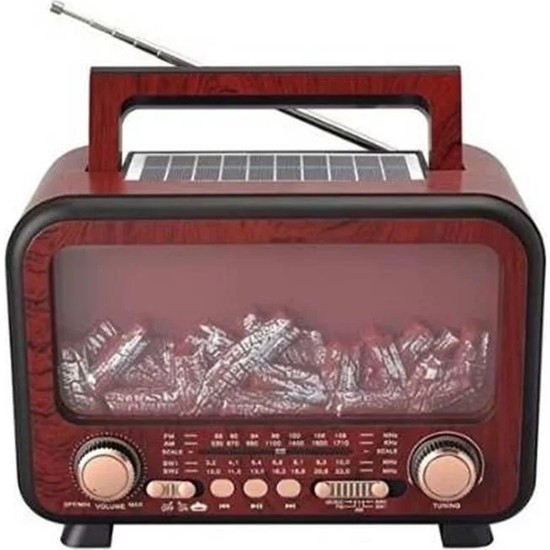 Everton Rt-754 Bluetooth FM-USB-TF-AUX Şarjlı Nostaljik Radyo 26x15x9 cm Taşıma Sapı ile