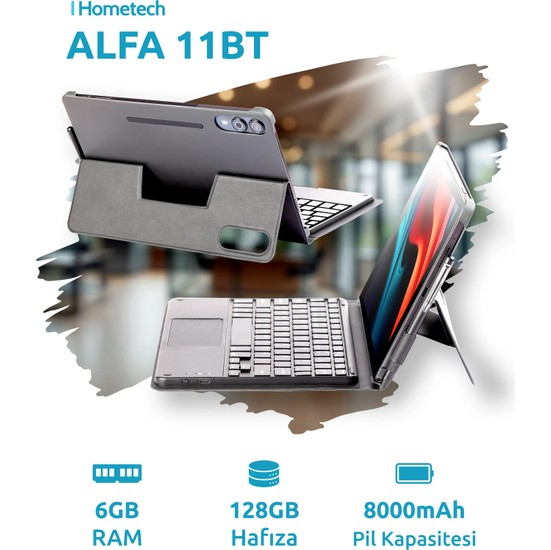 Hometech Alfa 11BT Business 10.9" Android Tablet Bilgisayar 6 GB RAM 128 GB Hafıza IPS Ekran Özellikleri