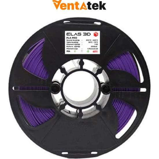 Elas 3D Mor Pla Pro Filament - 1.75MM - 1 kg
