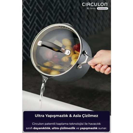 Circulon 18 cm Kapaklı Sos Tenceresi
