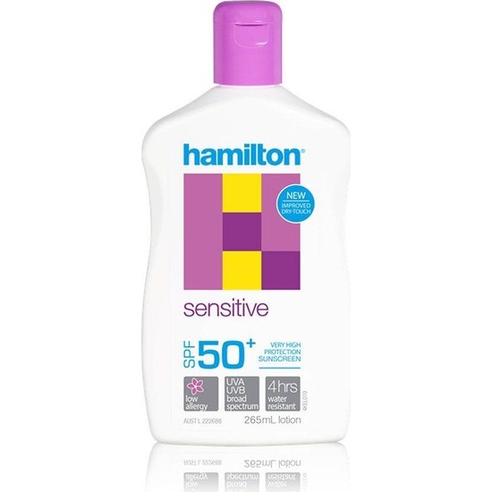 Hamilton Hassas Ciltler için Güneş Koruyucu Losyon SPF 50 265 ml