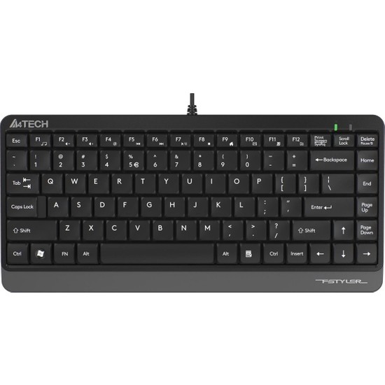 A4Tech A4 Tech FK11 Q Usb Kablolu Mm Mini Gri Siyah Klavye