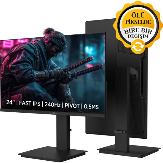 James Donkey Ravel R45 24'' 240Hz 0.5Ms Fast IPS FHD Pivot Gaming Monitör (Ölü Pikselde Anında Değişim)