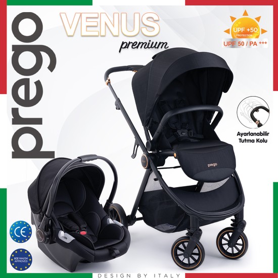 Prego Venüs Travel Sistem Standart Bebek Arabası 22 kg Taşıma Kapasitesi ve Katlanabilme Özelliği