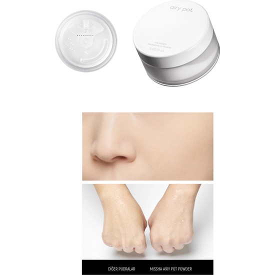 MISSHA Mat Bitişli, Makyajı Sabitleyen Ultra Hafif Toz Pudra Airy Pot Powder Translucent