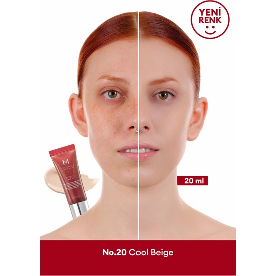MISSHA Mükemmel Kapatıcılık Sunan Çok Fonksiyonlu M Perfect Cover BB Cream Ex SPF42PA+++ No,20 20ml