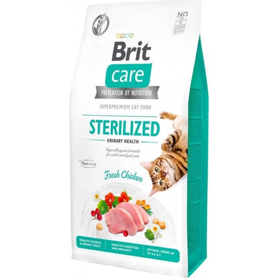 Brit Care Hypo-Allergenic Üriner Sistem Sağlığı için Tahılsız Kısırlaştırılmış Kedi Maması 2 kg