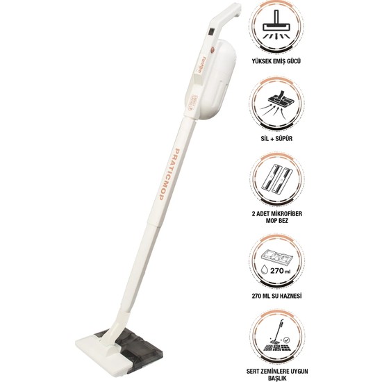 Fantom Praticmop P 1400 Elektrikli Süpürge Krem
