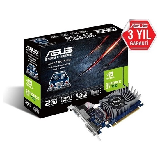 ASUS GT730-SL-2GD5-BRK-NVIDIA-GEFORCE-GT 730-2GB DDR5-64bit-927MHz-DVI-HDMI-Low Profile-EKRAN KARTI
