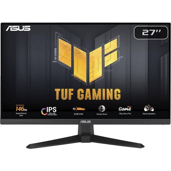 ASUS TUF GAMING VG249QE5A 23.8 IPS 1920x1200 1ms 146Hz 300cd DP HDMI Hoparlör 3 Yıl Garanti
