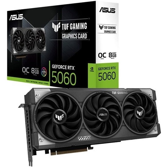 ASUS TUF-RTX5060-O8G-GAMING-NVIDIA-GEFORCE-RTX 5060-8GB GDDR7-128bit--HDMI-3xDP-DLSS3 EKRAN KARTI
