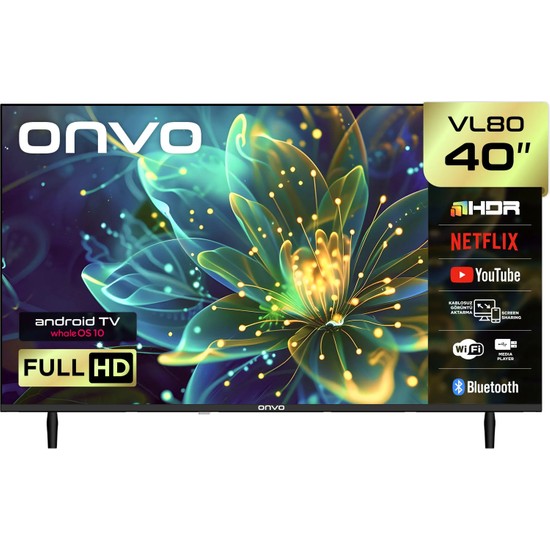 Onvo 40VL80F2FA 40'' 102 Ekran Uydu Alıcılı Full HD WhaleOS LED TV