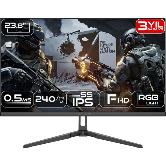FAZEON X24F241S 24" 240Hz 0.5ms FAST IPS FHD HDMI*1 +DP*1+USB*1 RGB GAMING MONITOR
