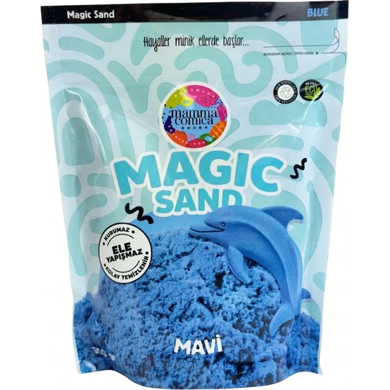 MammaComica Dough Mavi Oyun Kumu - 500 gr Eğlenceli ve Yaratıcı Oyun için Ele Yapışmaz Özellik
