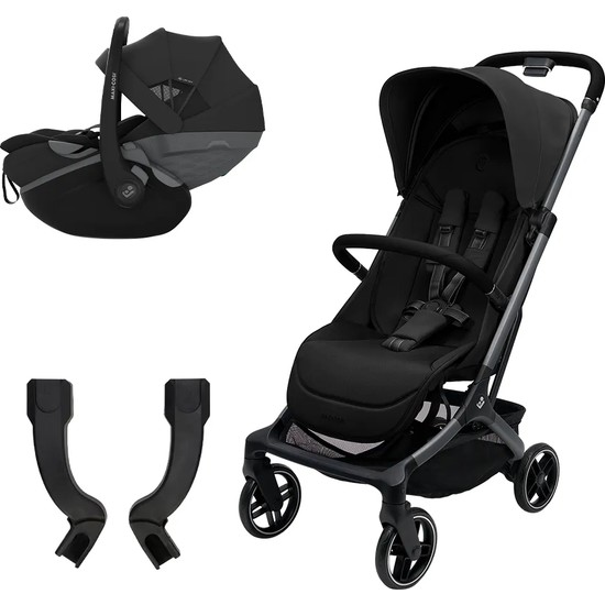 Maxi-Cosi Oxford Cabin-Pebble Slide Pro Tek Elle Katlanabilen Seyahat Sistem Bebek Arabası Black
