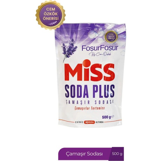 500 gr Miss Soda Plus Lavanta Çamaşır sodası Doğal Koku ile Leke Çıkarma Gücü