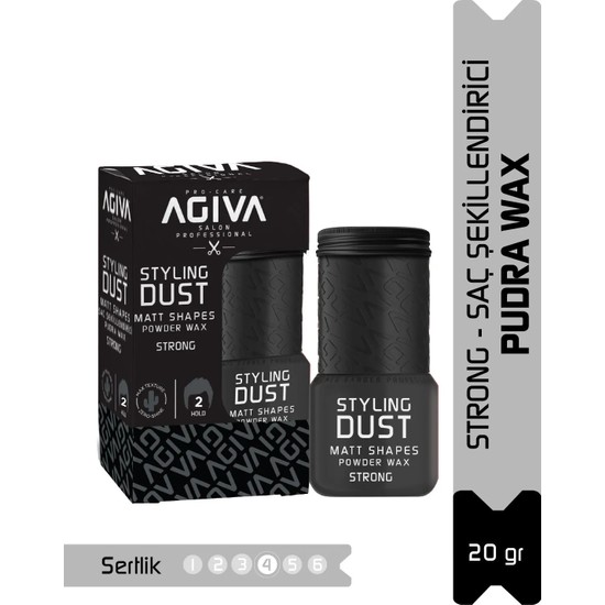 Agiva Saç Şekilllendirici Pudra Wax - Güçlü Tutuş - Siyah 02 - 20 gr