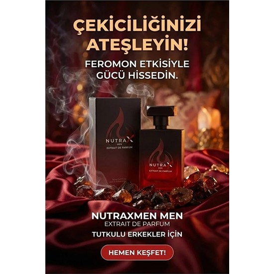 Erkek Nutraxmen Parfüm EDP 50ml Baharatlı Odunsu Sandal Ağacı Lavanta Kalıcı Koku