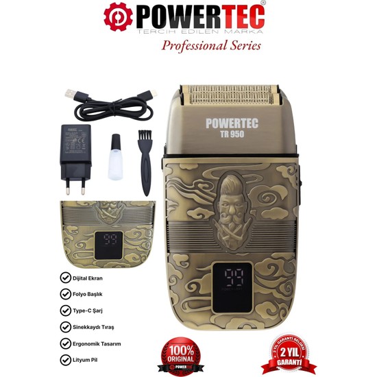 Powertec TR-950 Günlük Sakal Tıraş Makinası