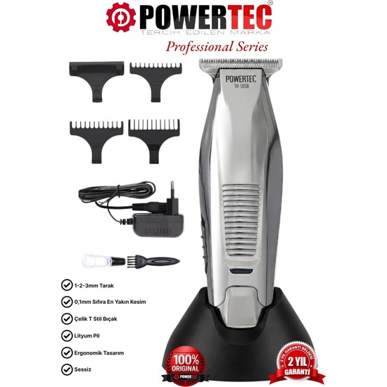 Powertec TR-1058 Saç Sakal Ense Vücut Tıraş Makinesi