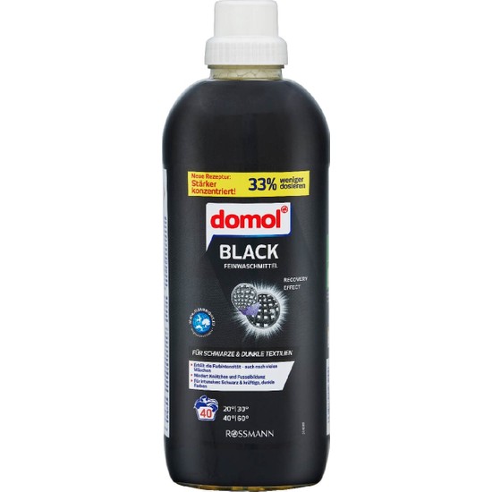 Domol Çamaşır Maki̇nesi̇ Deterjanı Sıvı Si̇yah ve Koyu Renkler 40Y, 1000 ml