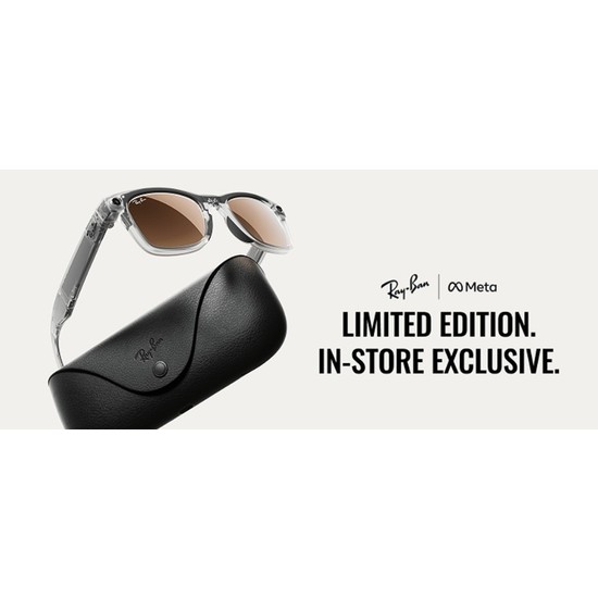 Google Ray-Ban Meta Wayfarer Gen 2 Limited Edition Matte Transparent Frame Brown Mirror Gold Lens Size 50-22