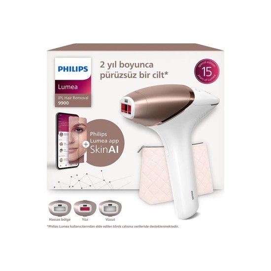 Die Grup Philips Lumea 9900 Serisi BRI953/01 Elektrikli IPL Tüy Alma Cihazı 1 kg Kapasite Beyaz Renk Özellikli