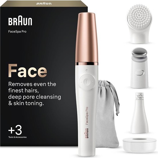Braun Facespa Pro 911 + 3 Ekstra Başlık, Yüz Epilatörü