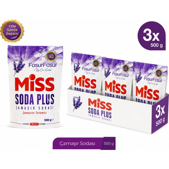 Miss Soda Plus Lavanta Foşur Foşur 3 x 500 gr