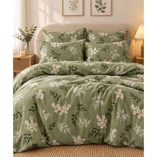 Lief Home Çift Kişilik Nevresim Takımı 200X220CM | 4 Yastık Kılıfı | Lastikli Çarşaflı