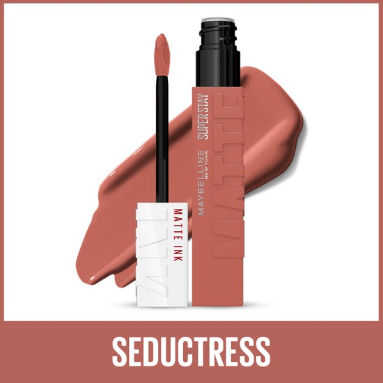 Maybelline New York Super Stay Matte Ink Likit Mat Ruj 5 ml 65 Seductress Kahverengi Mat Form
