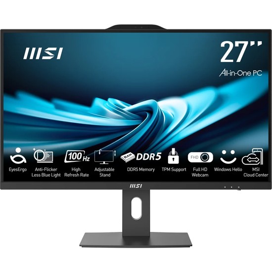 MSI Msı Aıo 27" Core I7 14700-16GB Ddr5 Ram-1tb Nvme-Fdos / Pro AP272P 14M-865XEU
