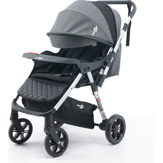2-Way Çift Yönlü Bebek Arabası – Strom Grey
