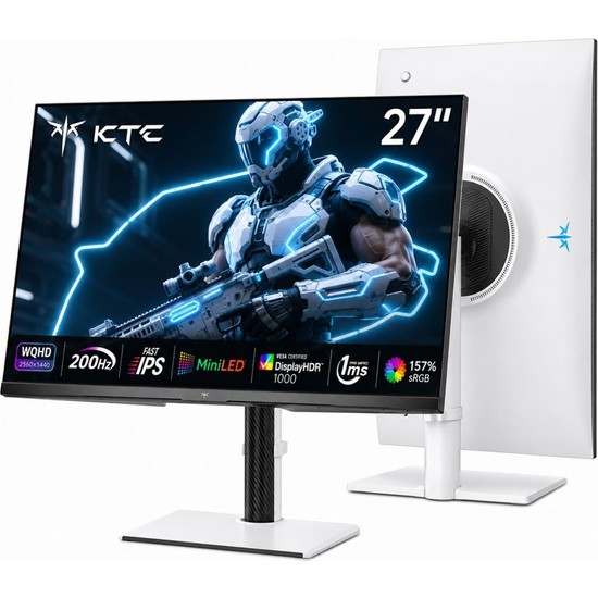 KTC M27T6S 27" 1Ms 200Hz 2K QHD HDR1000 QD-Mini LED IPS Gaming Monitör