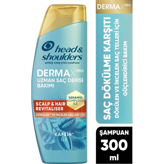 Head&Shoulders DermaXPRO Scalp & Hair Revitaliser Dökülme Şampuan Kafein ve Seramid ile 300ml