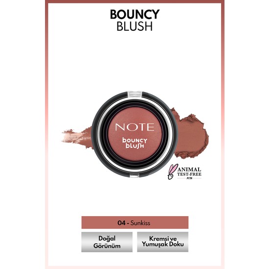 Note Bouncy Blush Yumuşak Kremsi Allık - 04 Sunkiss