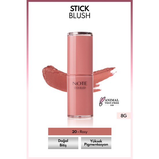 Stick Blush Nemlendirici Yumuşak Stick Allık - 20 Rosy