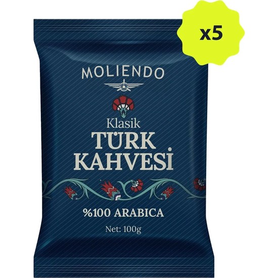 Moliendo Klasik Türk Kahvesi 100 g 5'li Paket