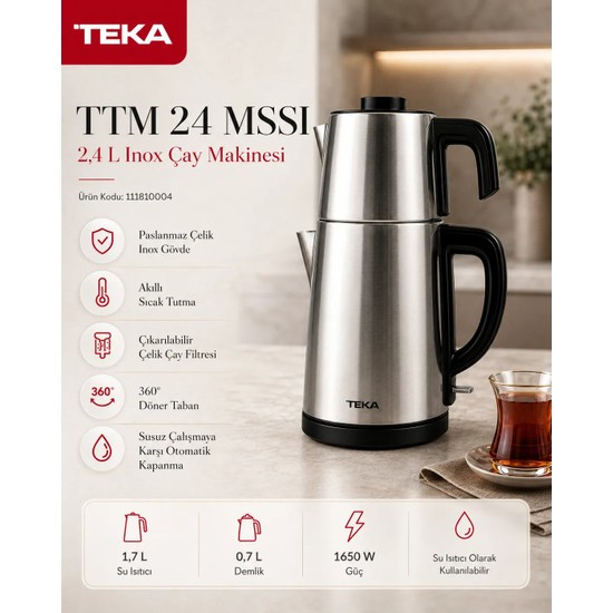 Teka - Ttm 24 Mssı 2,4 Lt. Inox Çay Makinesi - 111810004