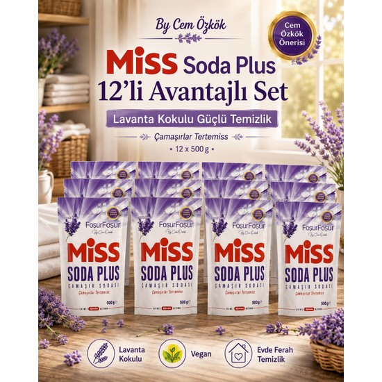 Miss Soda Plus Lavanta Foşur Foşur 12 x 500 gr