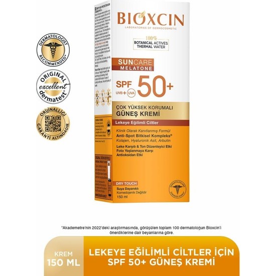 Bioxcin Sun Care Lekeye Eğilimli Ciltler İçin Çok Yüksek Korumalı Güneş Kremi 50 Spf 150 Ml