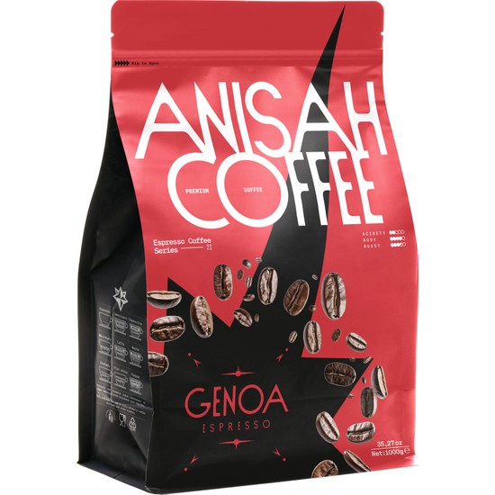 Anisah Coffee Genoa Espresso Çekirdek Kahve | 1000gr