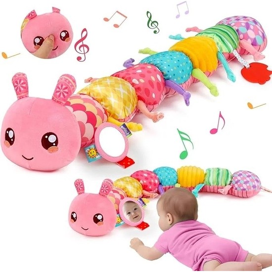 Zigver Bebekler Için Sesli ve Çıngıraklı Peluş Oyuncak Montessori Duyusal Oyuncaklar