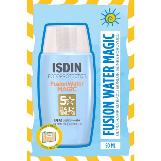Isdin Fotoprotector Fusion Water Magic SPF50 50ML | Su Bazlı Yüz Güneş Kremi