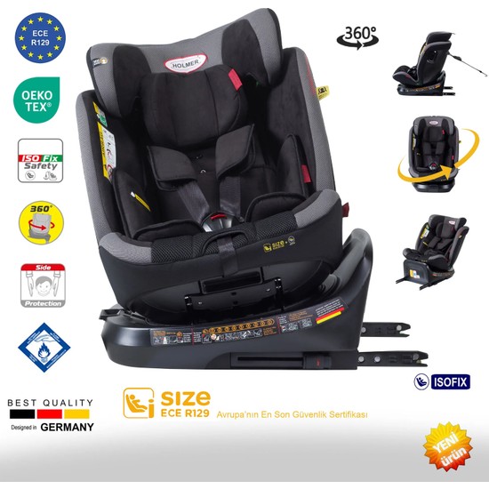 Holmer Capsula Multipro Profix Aero 3D I-Size (360° Dönebilir) 0-36KG Bebek Oto Koltuğu İsofix/SPS/SIP/Latch