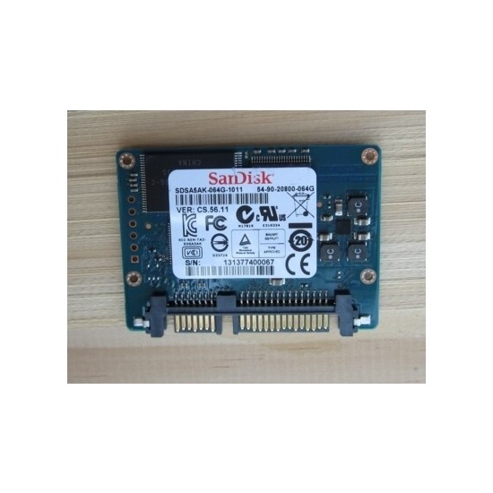 Sandisk SD6SA1M-064G - Dizüstü Bilgisayarlar, Gömülü Sistemler, Endüstriyel Cihazlar, Cnc, Pos, Tıbbi Cihazlar ve Slot Makineleri Için 64 GB Half Slim Sata MO-297 SSD