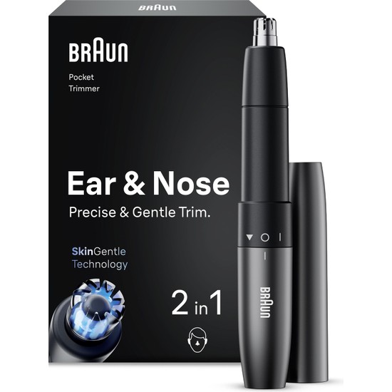 Braun Kulak ve Burun Düzeltici, Cep Boyutu, Çift Bıçak, Skingentle, EN20