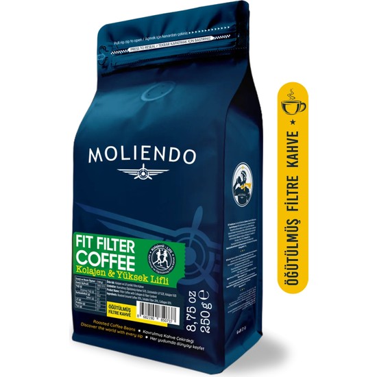 Moliendo Finest Coffee Fit Filtre Kahve (Öğütülmüş Filtre Kahve) 250 g