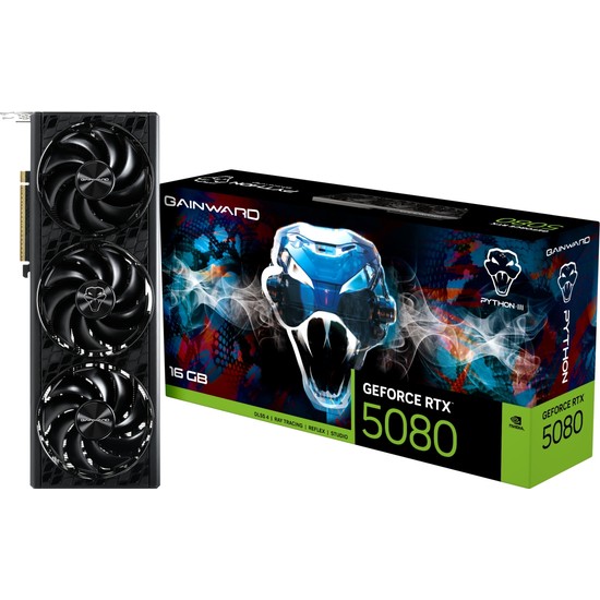 Gainward Geforce Rtx 5080 Python Iıı 16GB Gddr7 256BIT Gaming (Oyuncu) Ekran Kartı (NE75080019T2-GB2035T)